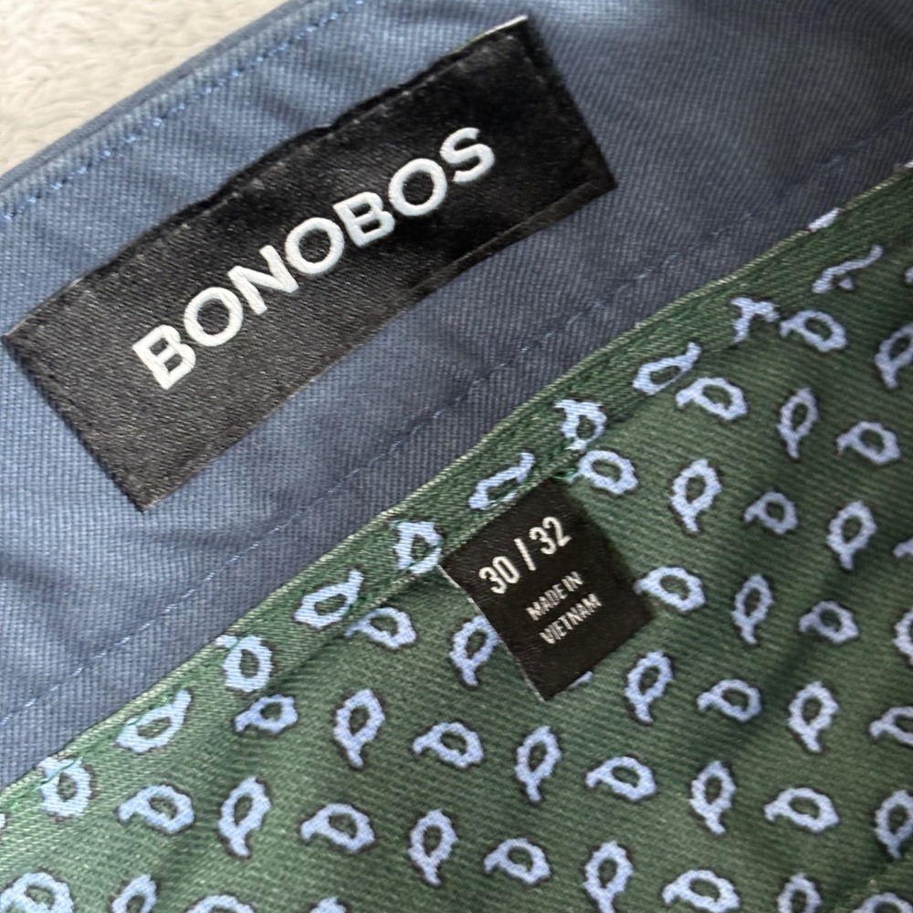 Bonobos Stretch Washed Chinos Steely Blue Slim Fit‎ Pants Casul New 30x32 - Picture 2 of 9